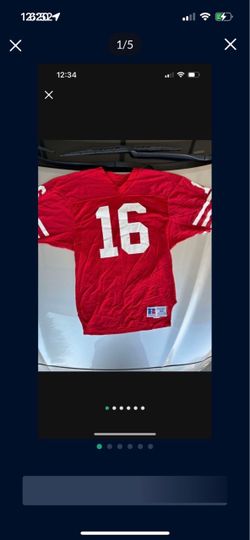 Vintage Joe Montana San Francisco 49ers NFL Wilson Football Jersey Size 44 Large