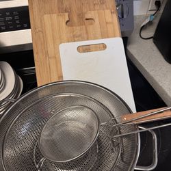 Kitchen Essentials Bundle – Cutting Boards & Strainer Set