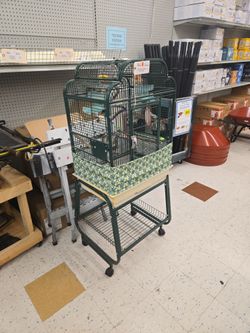 Large Rolling Metal Birdcage
