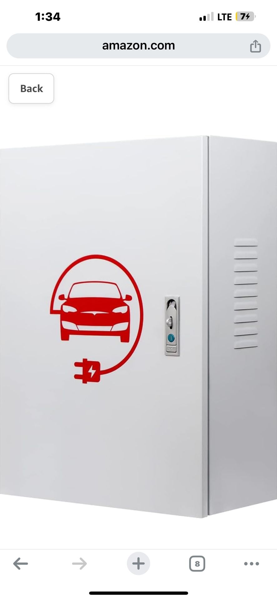 Outdoor EV Charger Station Protector Box Wall Mounting Charging Cable Organizer Box Metal Distribution Storage Box for Tesla etc.