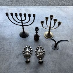 Vintage Brass Candleholders 
