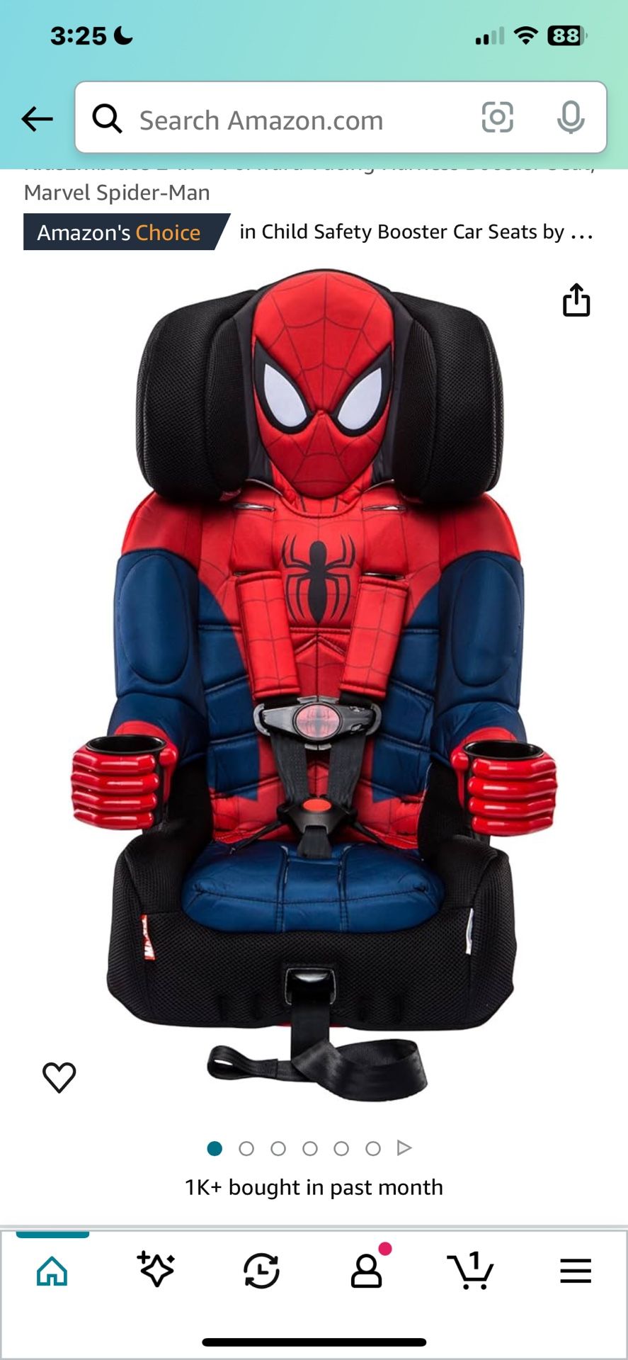 Car Seat Spiderman 