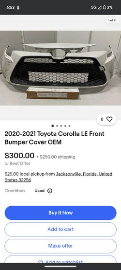 Toyota Corolla Bumper 
