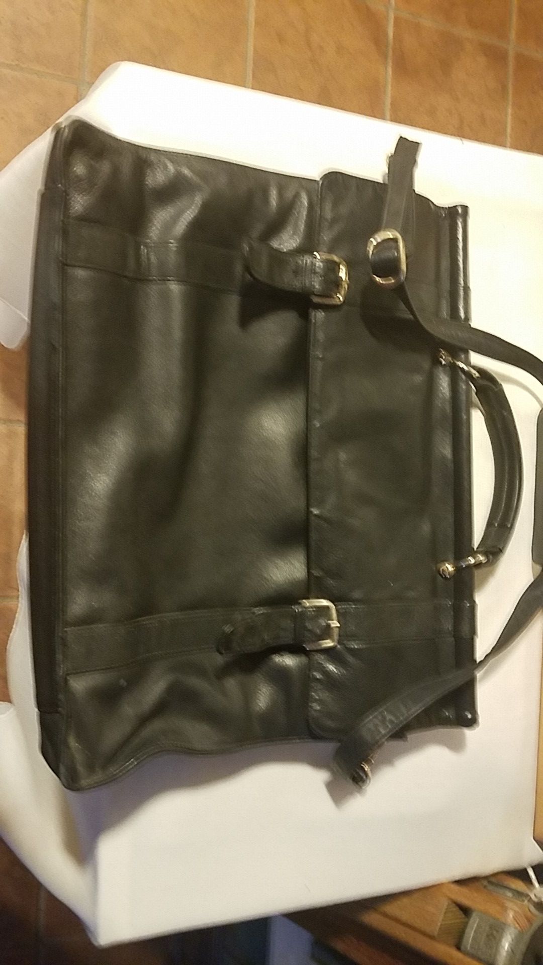 Leather brief case