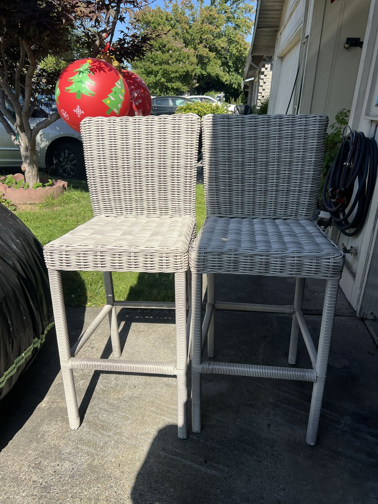 6 of wicker bar stools or wicker counter-height stools