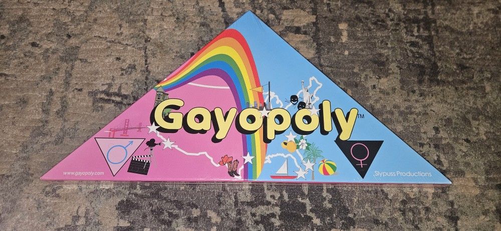 Gayopoly Monoply Style Board Game (2002) Brand New Factory Sealed! Perfect Box!