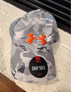 Under Armour Men's Camo Orange Logo Snapback Cap