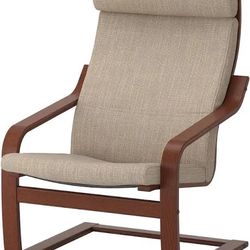 IKEA POANG Frames - Chair and Footstool/ Ottoman (brown)