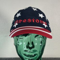Firestone Complete Auto Care Flag USA Red Adjustable Baseball Cap Hat