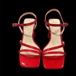New Cherry Red Jessica Simpson Block Heels