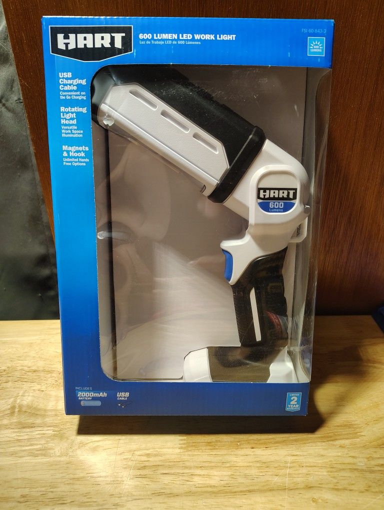 New Hart Rechargeable 600 Lumen Work Light