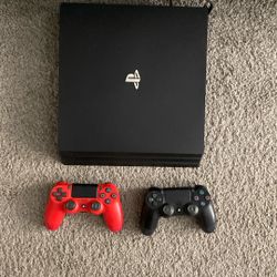 PS4 Pro With 2 Controllers 