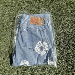 36x34- Denim Tears X Levi’s 501 Cotton Wreath Jeans