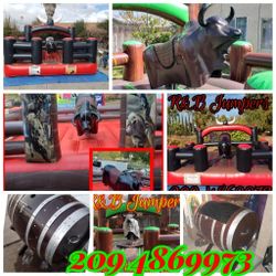 TOROS MECANICOS, RESBALADILLAS DE AGUA,BRINCOLINES, MEZAS Y SILLAS,CARPAS,BAÑOS PORTATILES Y MUCHO MAS 