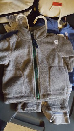 Two pc grey fleece outfit