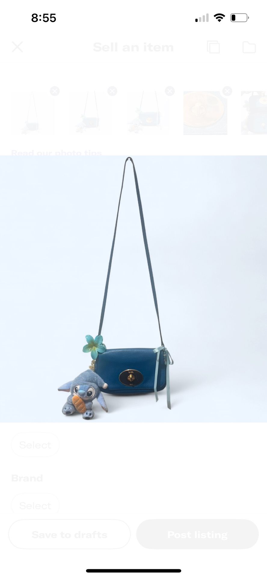 Coach F52896 Pebbled Leather Clutch Crossbody