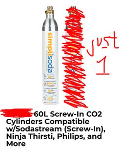 Sodastream CO2 Refill SCREW TOP