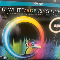 16” White/RGB Ring Light Kit