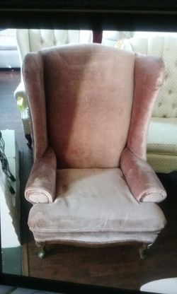 Pink armchair