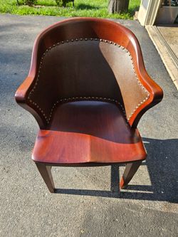 Three Beautiful restored chairs with new leather and new finish