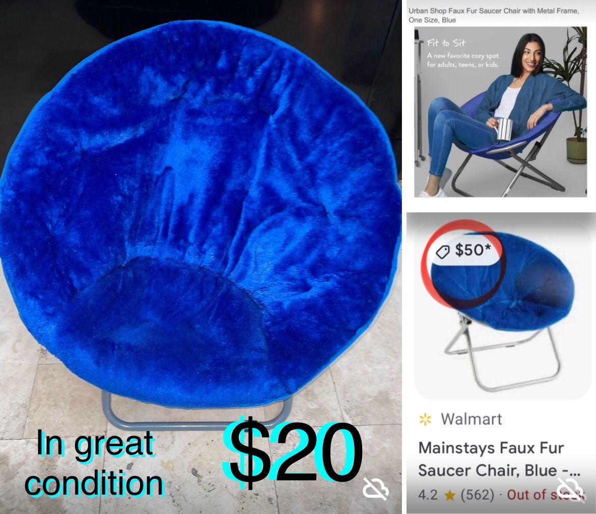 $20 Folding Saucer Chair in great condition