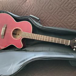 Takamine Electric Guitar 6 String (Red) With Tuner