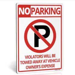 14 in. x 10 in. No Parking Sign 