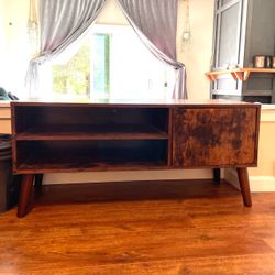 Mid-Century Modern Wood TV Stand