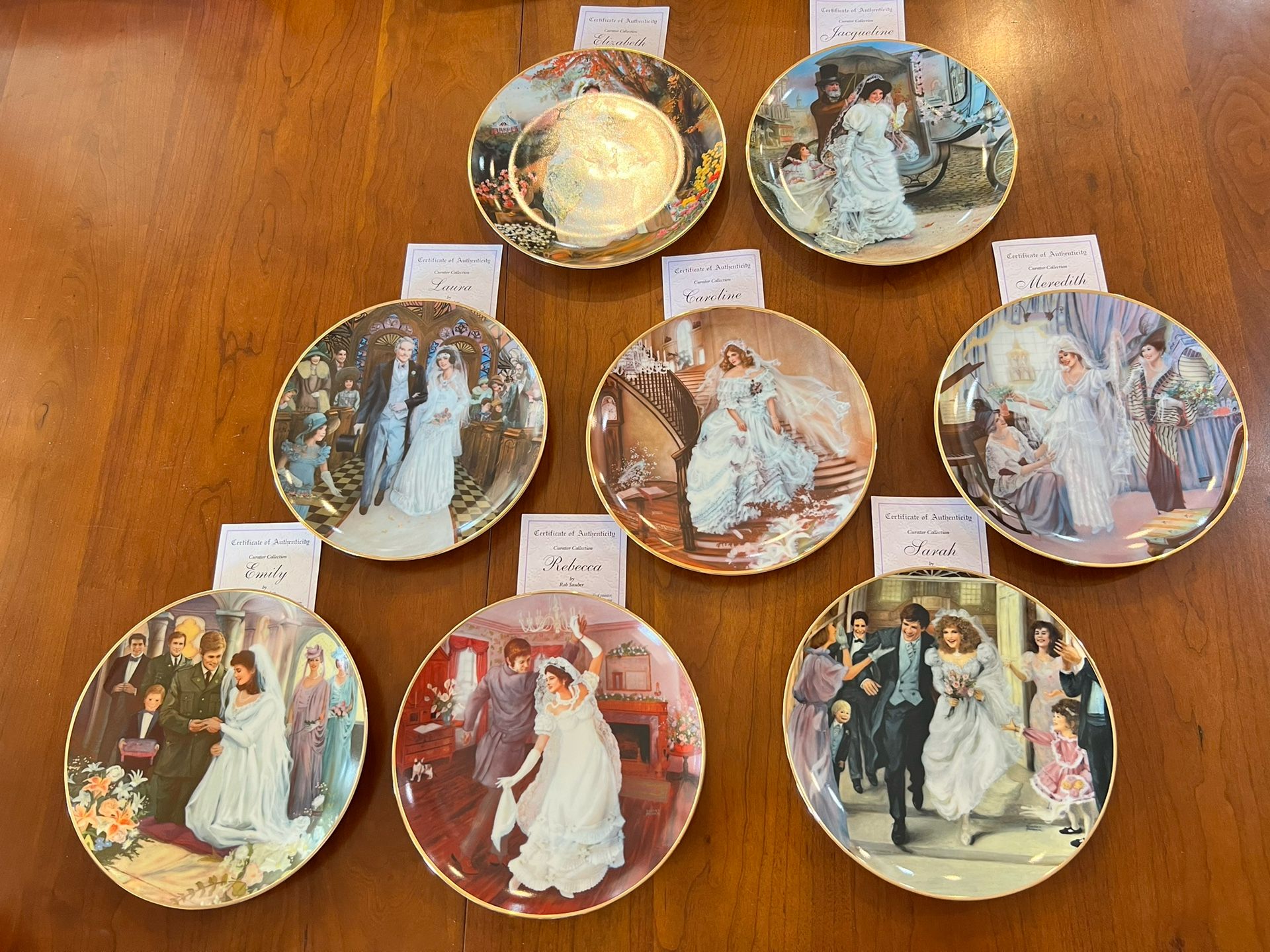 American Brides Complete Set 8 Collectible Plates