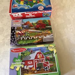 Melissa And Doug Set Of 3 Puzzles