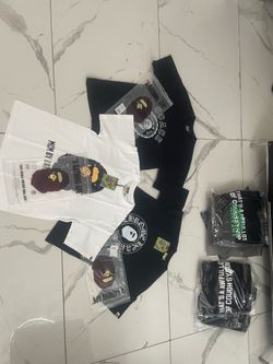 BAPE SHIRTS & ALOC SHIRTS, ESSENTIAL SHORTS