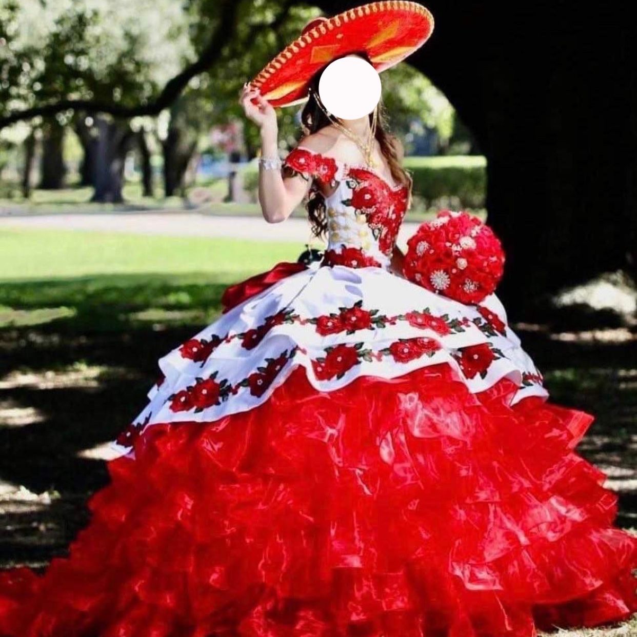 red charro dress Charro