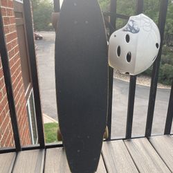 Longboard With Helmet 32”x9”