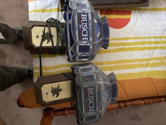 Busch beer lamp pair