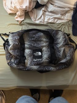 Supreme north face duffle bag DS snakeskin 
