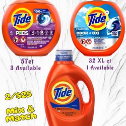 New Laundry Detergent Tide Pods or Liquid Mix & Match