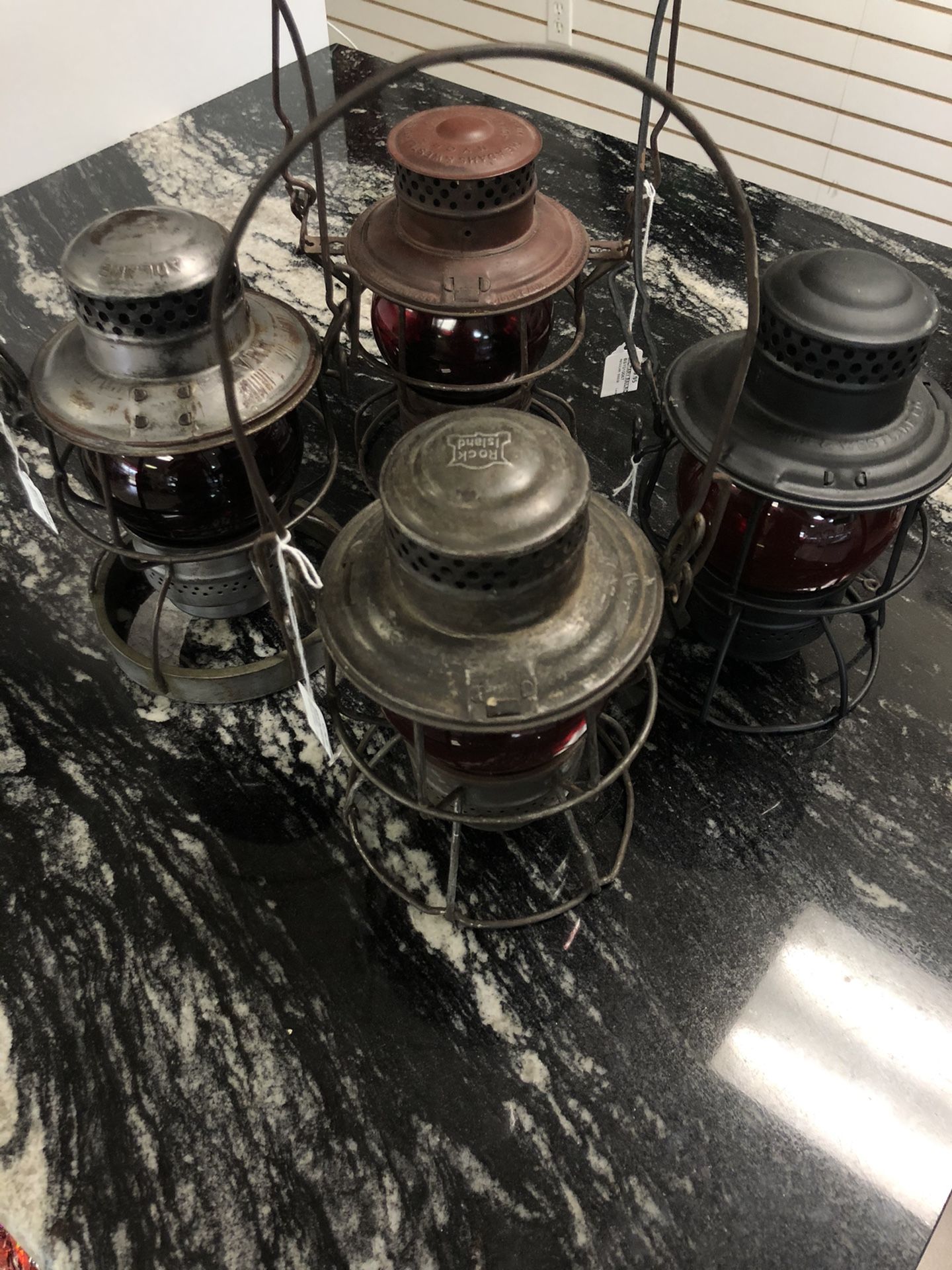 Vintage Military Railroad Lanterns 