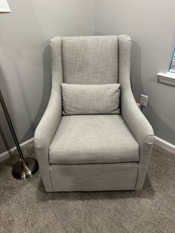 Pottery Barn Gray Glider with Ottoman