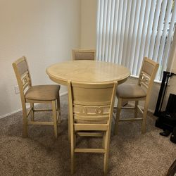 Beige /cream Wooden dining table Set