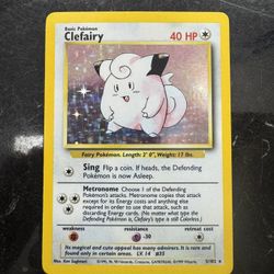 Pokemon Cards - Clefairy 5/102 Holo Unlimited Base Set