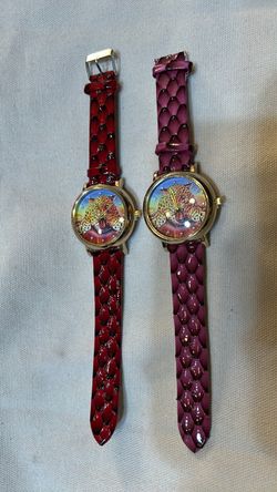 Leopard Dial Watches with Snake-Textured Strap