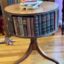 Antique Revolving Library Table