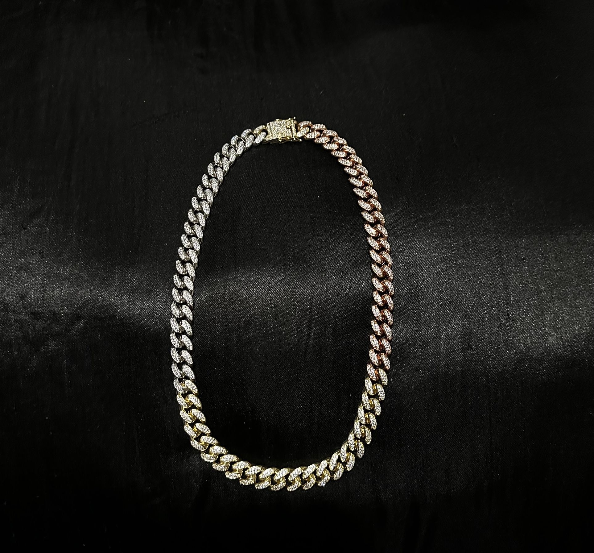 3 Tone GLD Cuban Link Chain