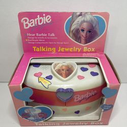 Vintage 1995 Barbie Talking Jewelry Box New In Box