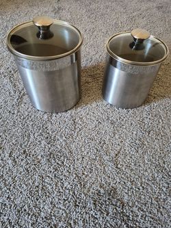 Two Stainless steel containers