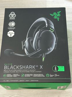Razer BlackShark V2 X Wired Gaming Headset 3.5mm Black/Green w/ Box NIB