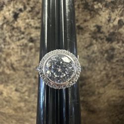 14k Round Cz Ring Size 9