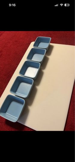 5 Vintage Blue Dip/Side Set
