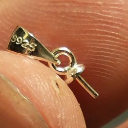 Solid 925 Sterling Silver Bail Connector Pendant 
