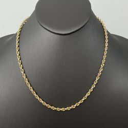 GOLD ROPE CHAIN PRISM CUT 6MM